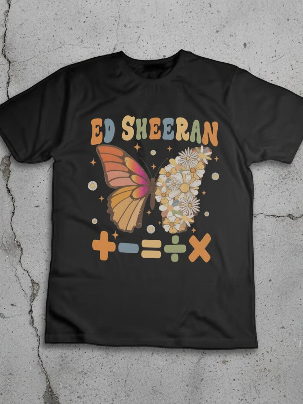 Ed Sheeran Mathematics Butterfly Graphic T-Shirt – Cute Pop Music Fan Tee